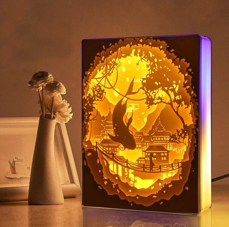 Handcrafted Creative 3D Paper Sculpture Lamp