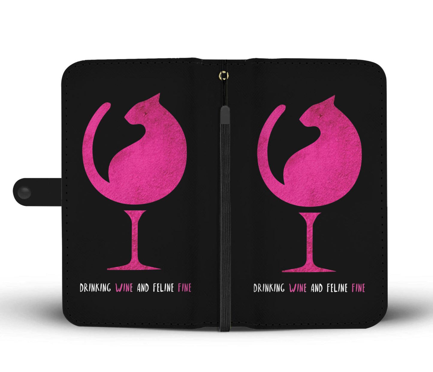 Drinking Wine and feline fine Phone Case