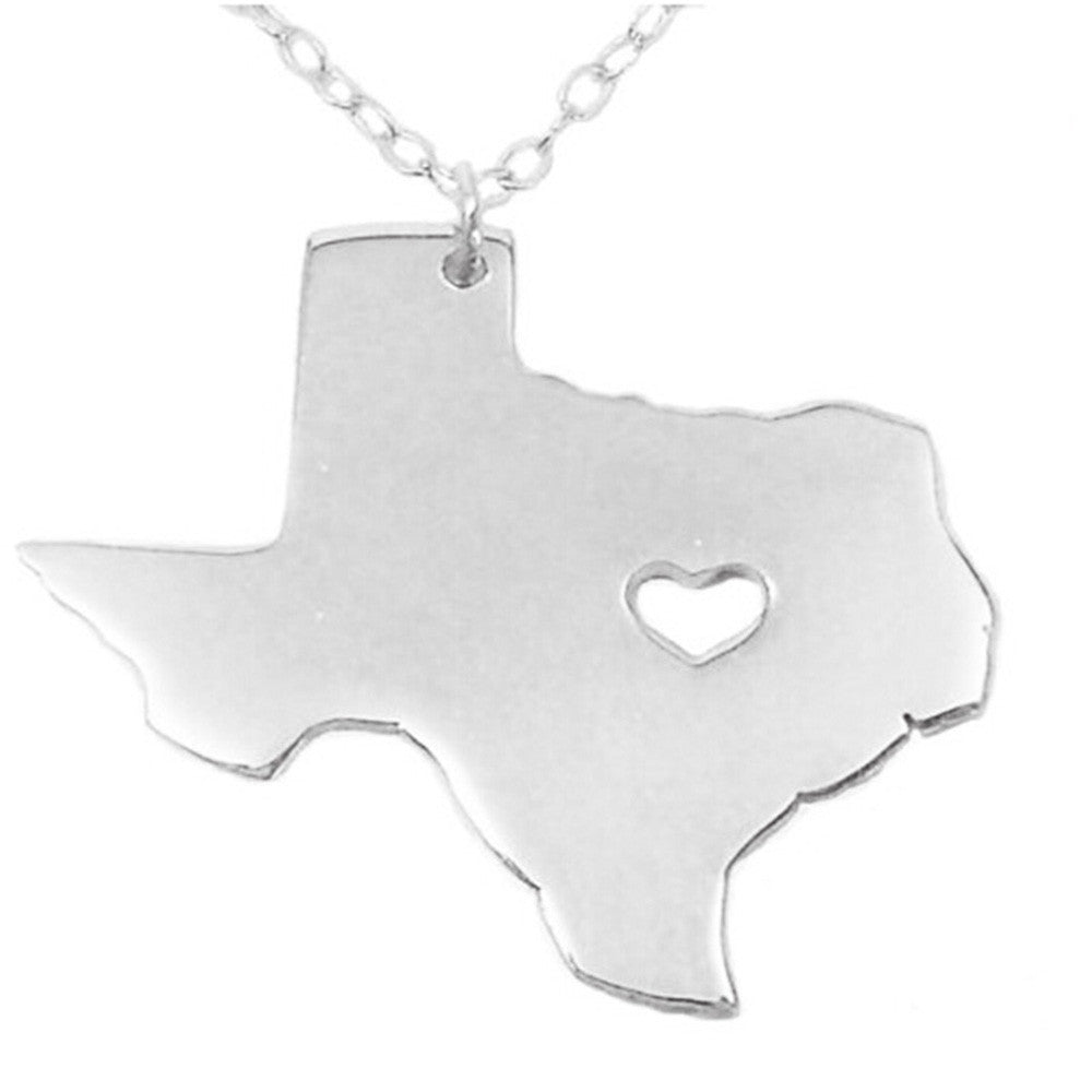 Proud Texas Heart Necklace