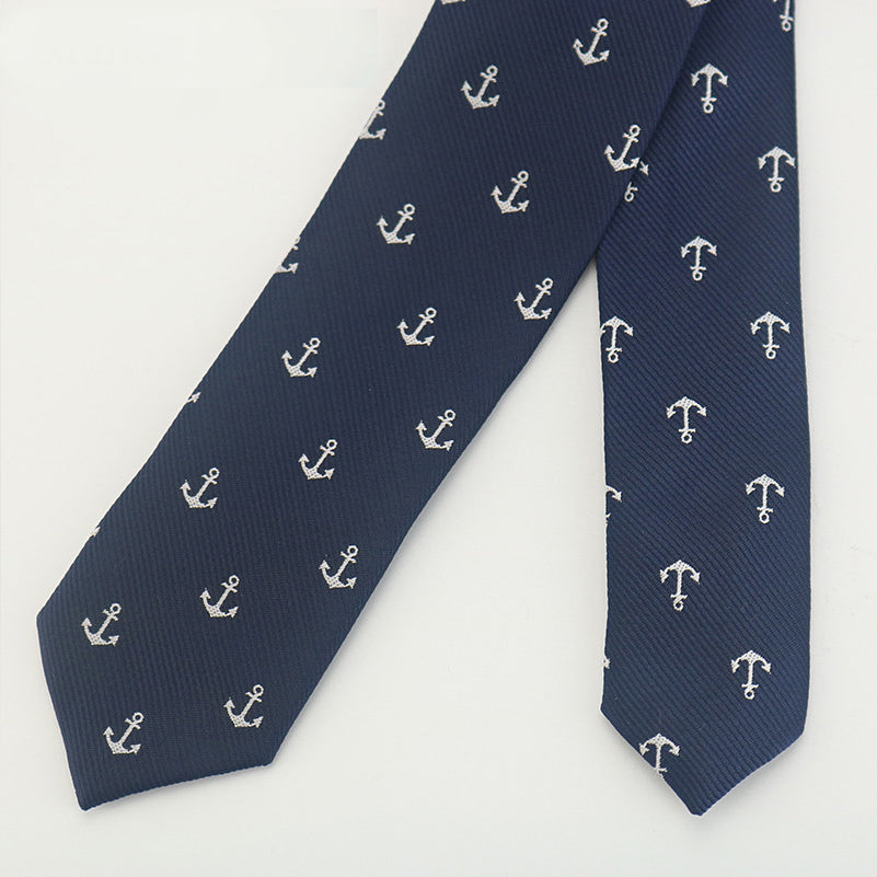 Navy Anchor Tie