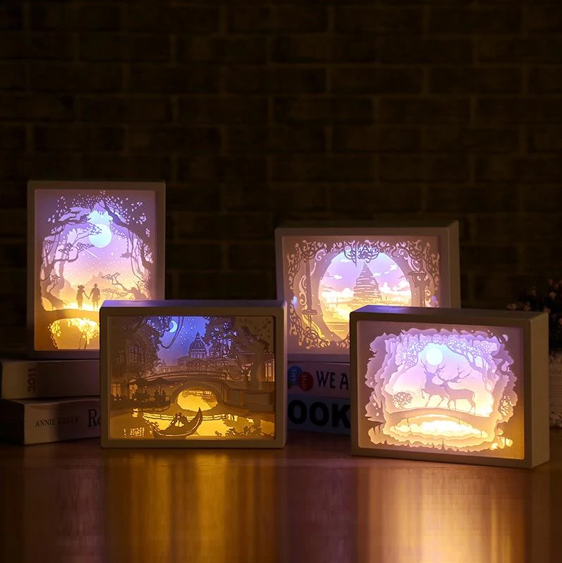 Handcrafted Creative 3D Paper Sculpture Lamp