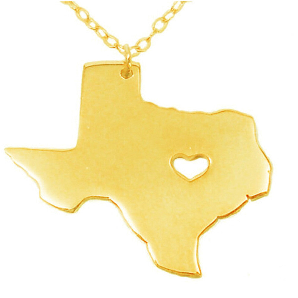 Proud Texas Heart Necklace