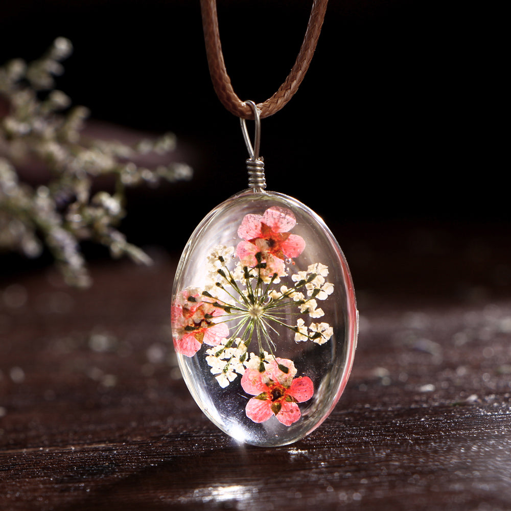 Vintage Flower Pendant Necklace