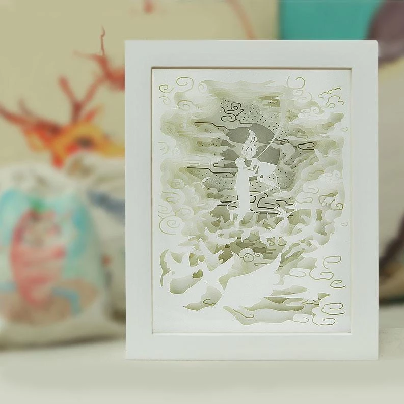Handcrafted Creative 3D Paper Sculpture Lamp