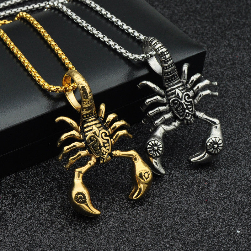 Stainless Steel American Style Scorpion Pendants Necklaces for Men Jewelry