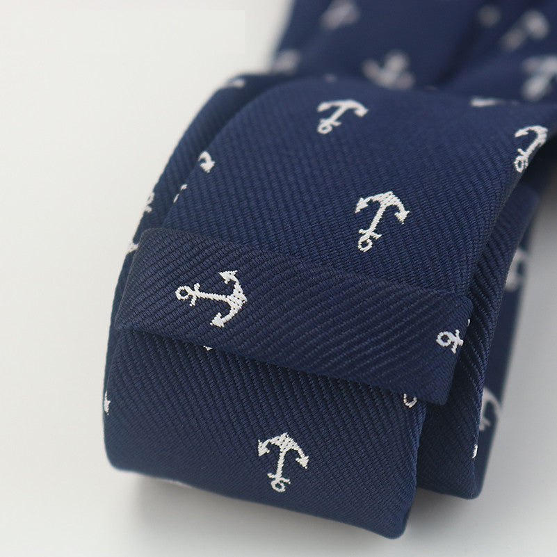Navy Anchor Tie