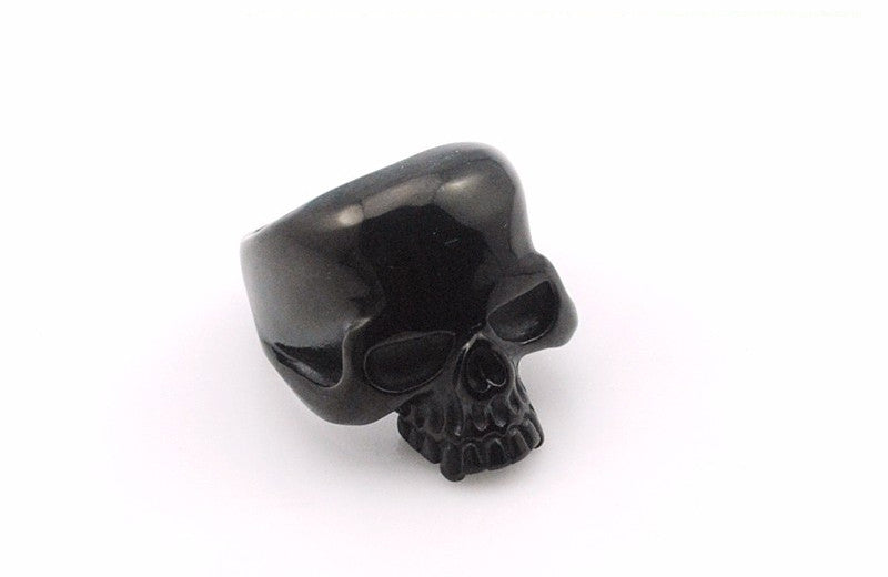 Biker's Smooth Stainless Steel Skull Ring