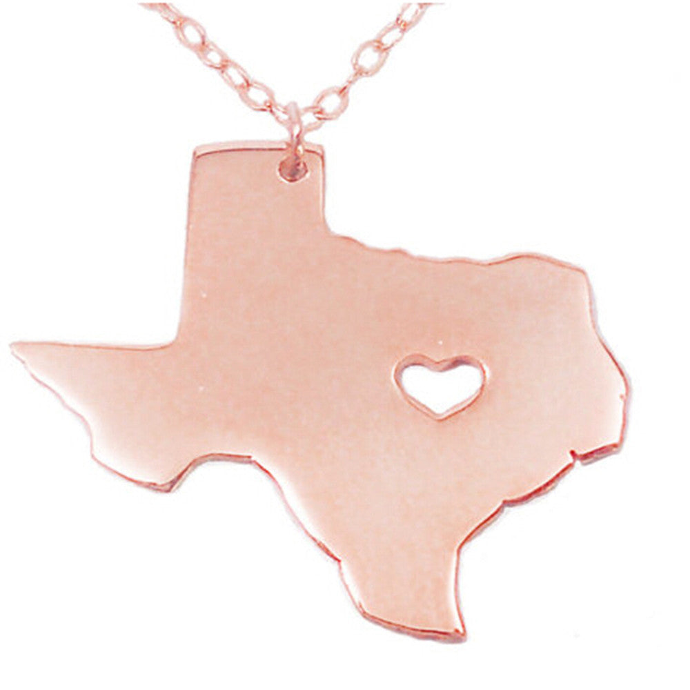 Proud Texas Heart Necklace