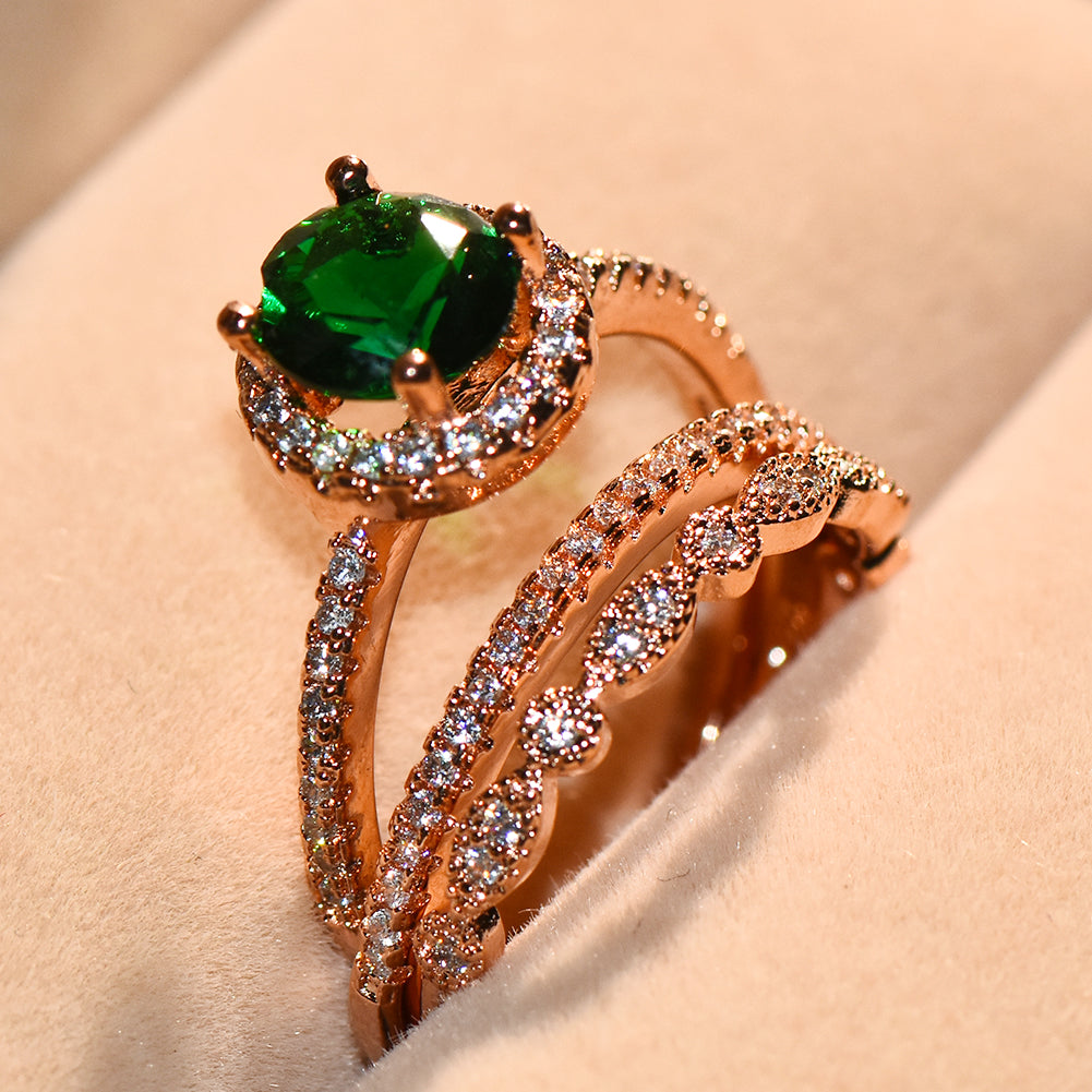 Gorgeous Triple Set May Gold Ring
