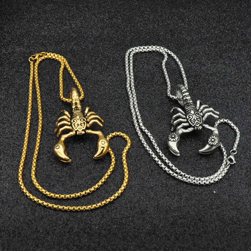 Stainless Steel American Style Scorpion Pendants Necklaces for Men Jewelry