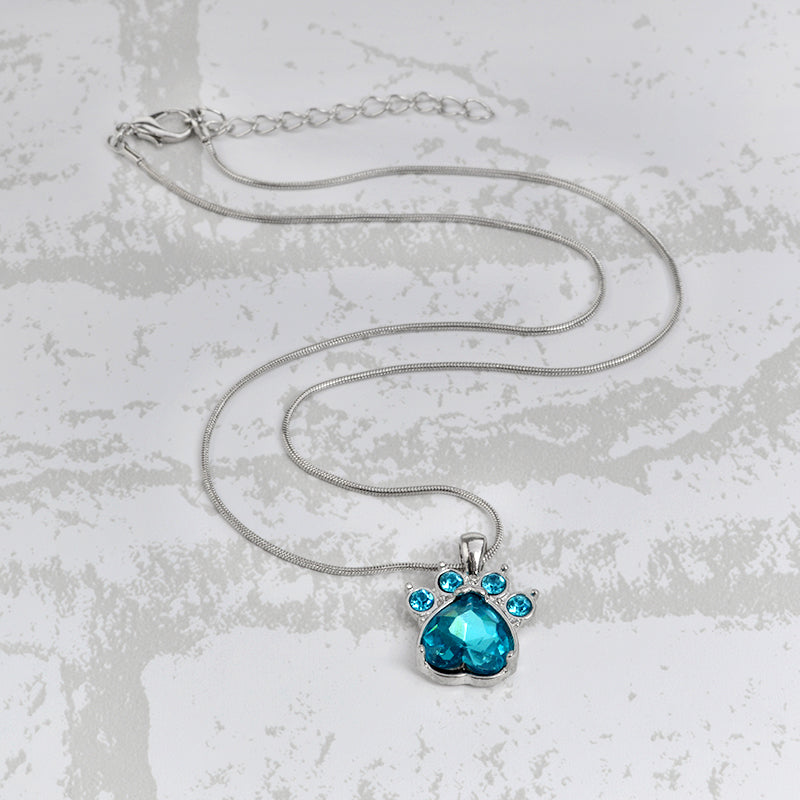 Paw Birthstone Pendants