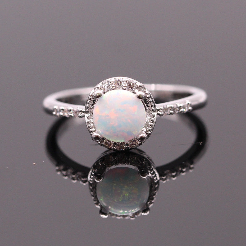 October Birthstone Opal & Gold Ring