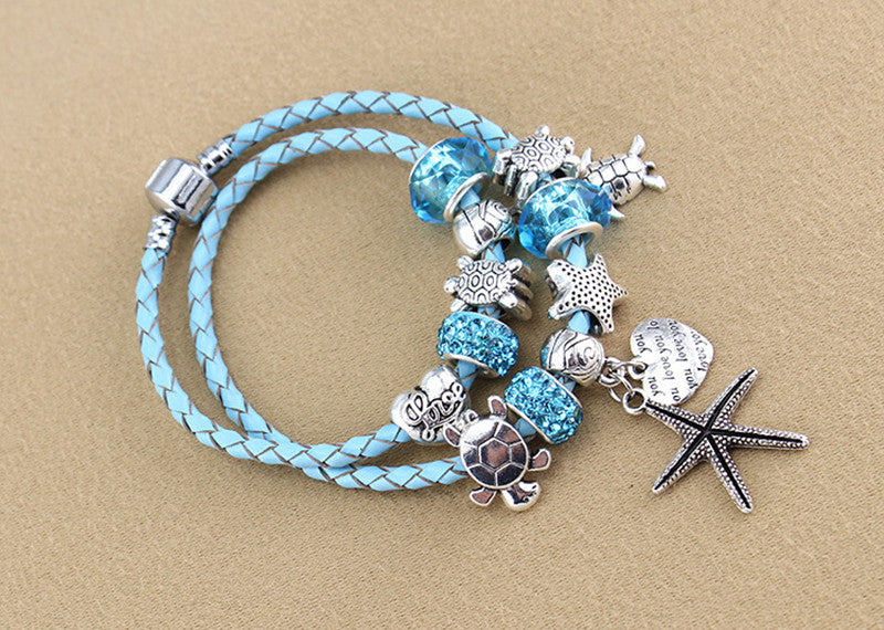 Ocean Lover Starfish & Turtle bracelet