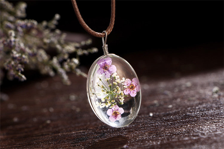 Vintage Flower Pendant Necklace
