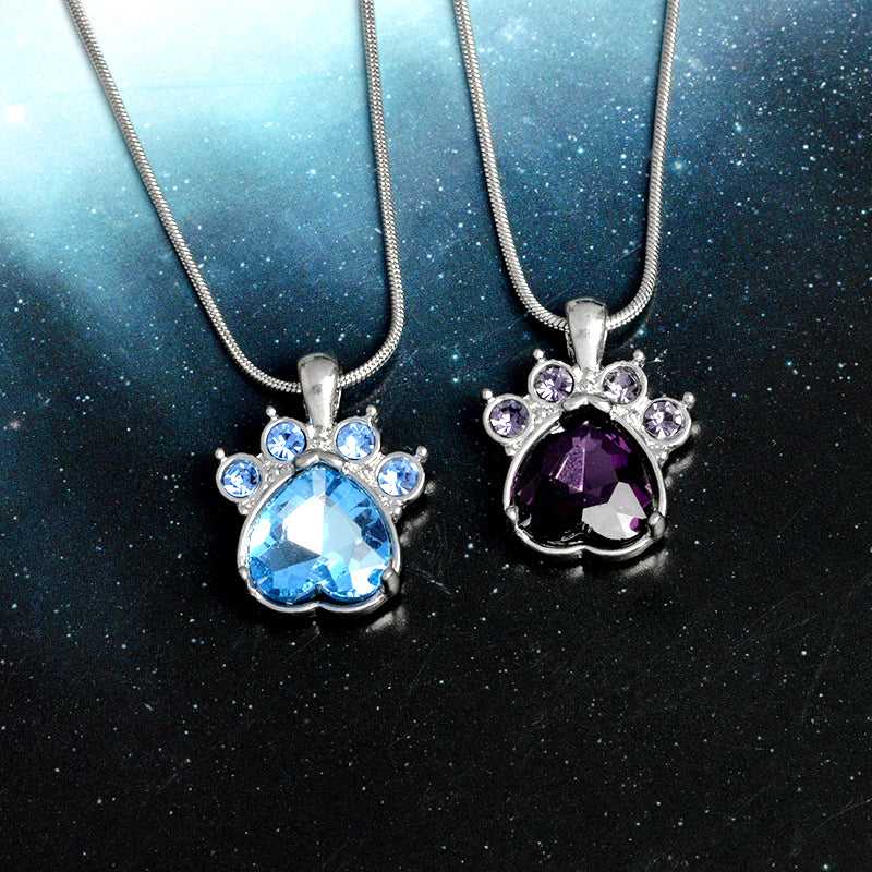 Paw Birthstone Pendants