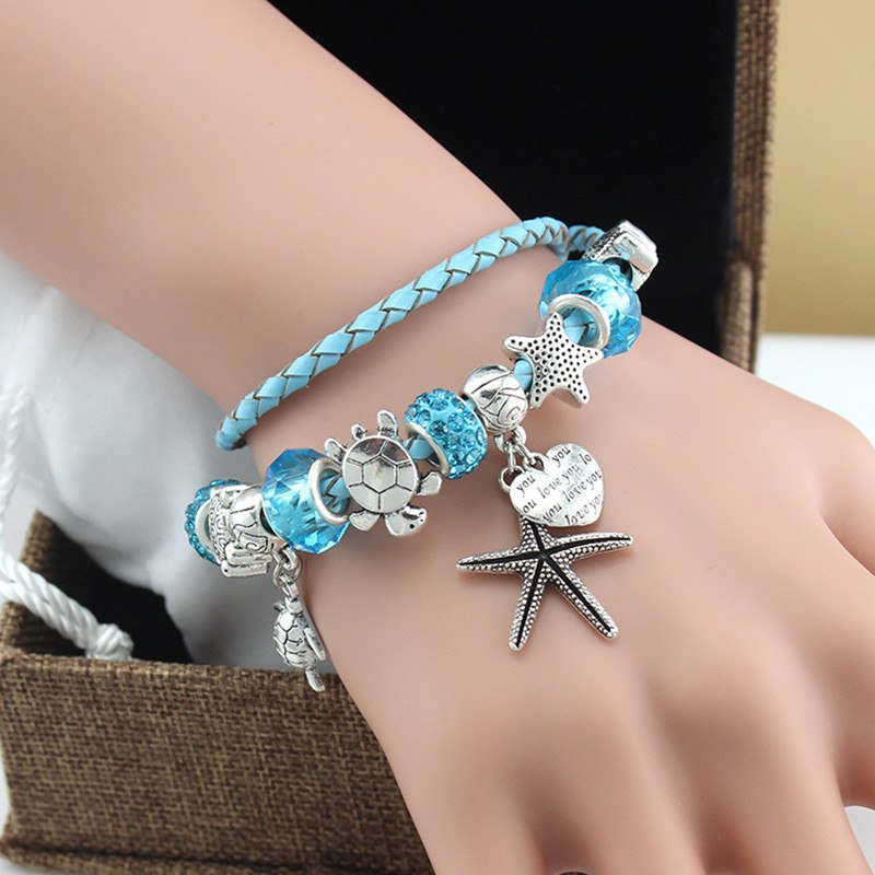 Ocean Lover Starfish & Turtle bracelet