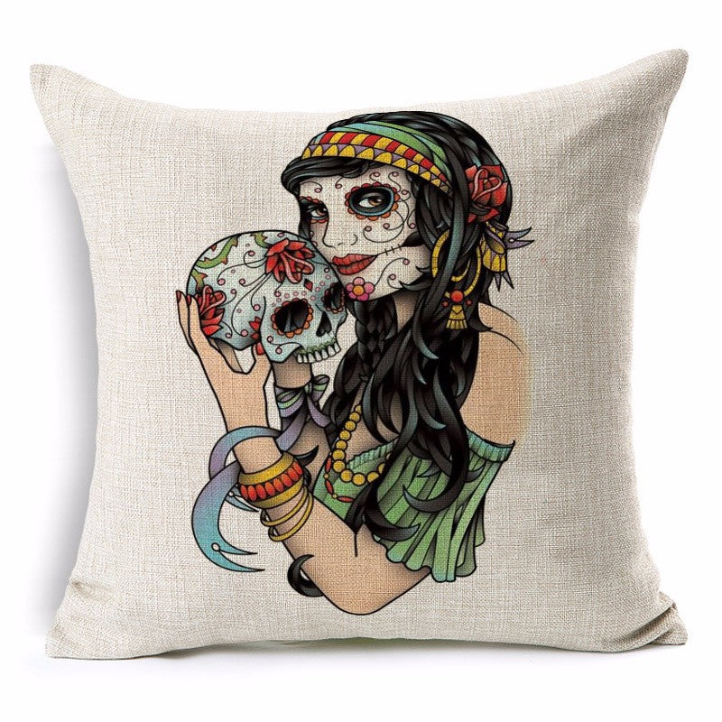 Ornate Skull Pillow Case