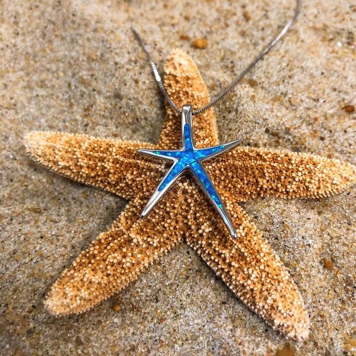 Waikiki Blue Opal Starfish Necklace