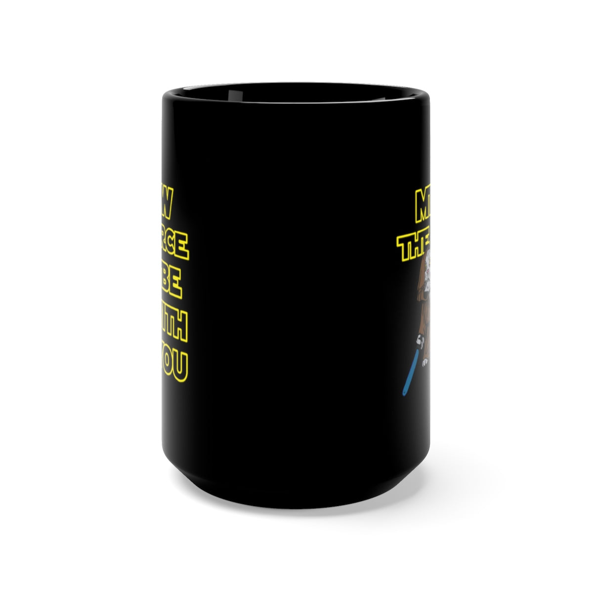 Meow The Force Be With You Black Mug