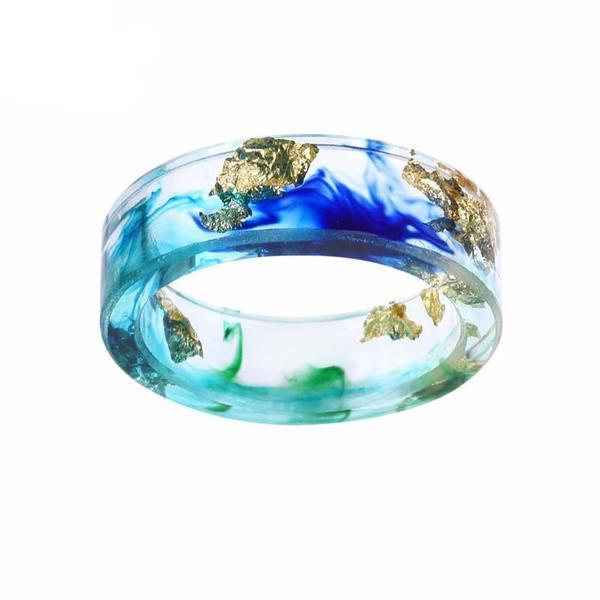 Handmade December Ocean Blue ring