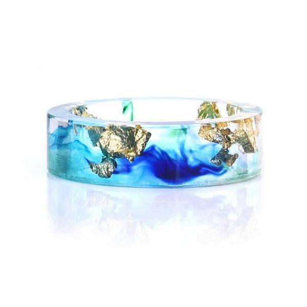Handmade September Ocean Blue ring