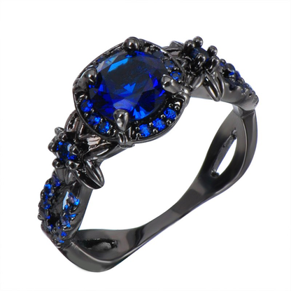 Black Gold Filled September Birthstone Ring