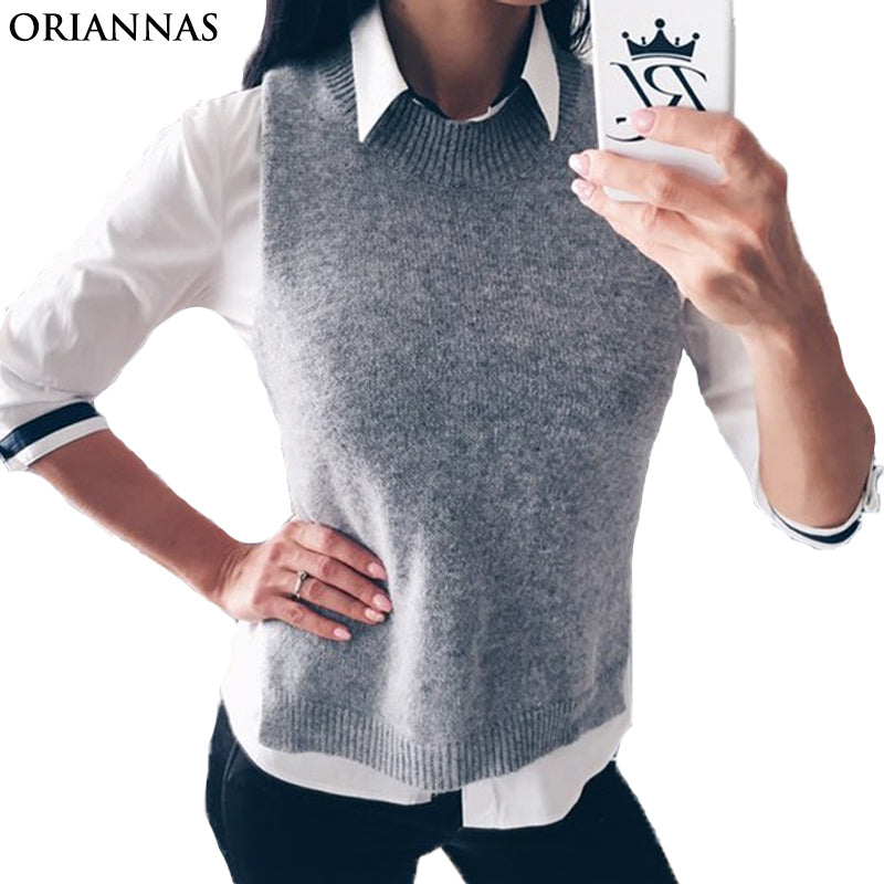 Autumn/Winter Cashmere Wool Sleeveless Vest