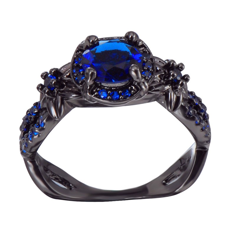 Black Gold Filled September Birthstone Ring