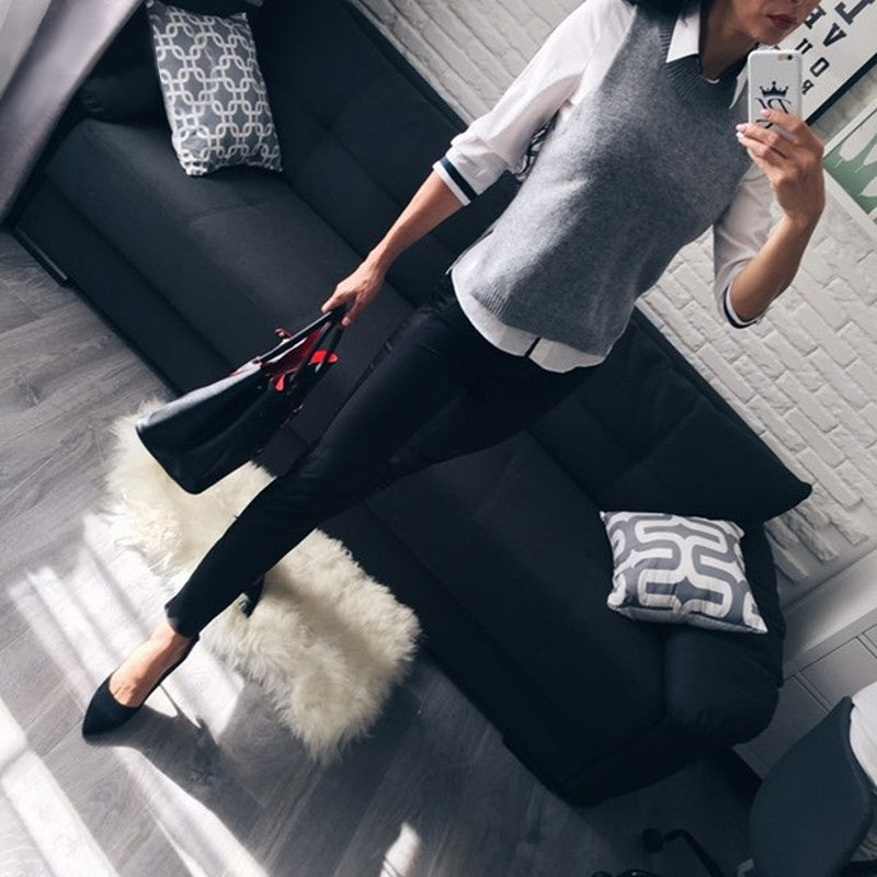 Autumn/Winter Cashmere Wool Sleeveless Vest