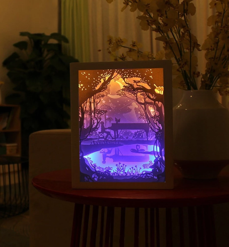 Handcrafted Creative 3D Paper Sculpture Lamp