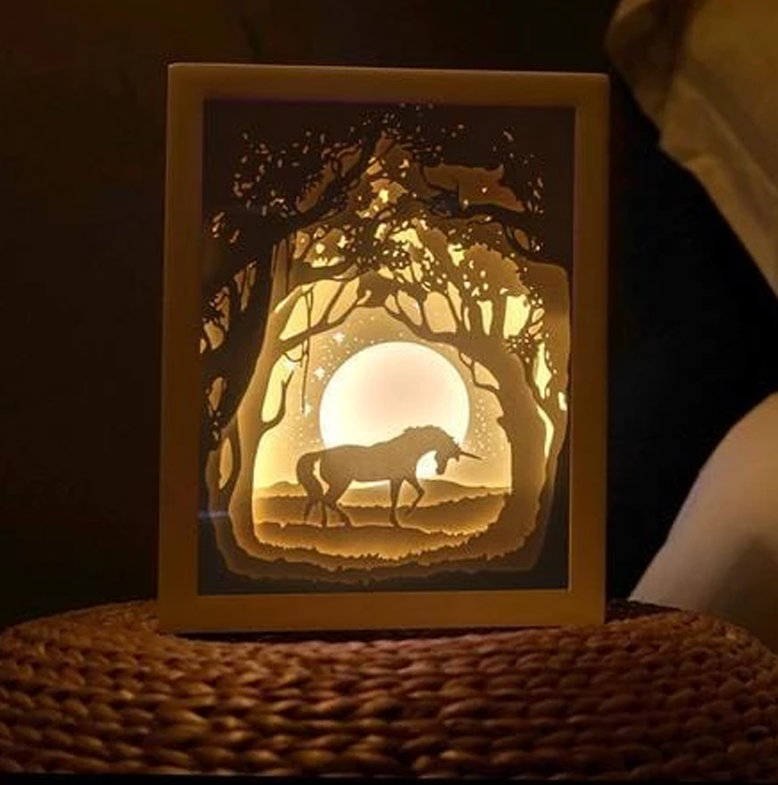 Handcrafted Creative 3D Paper Sculpture Lamp