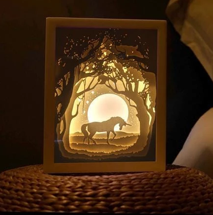 Handcrafted Creative 3D Paper Sculpture Lamp