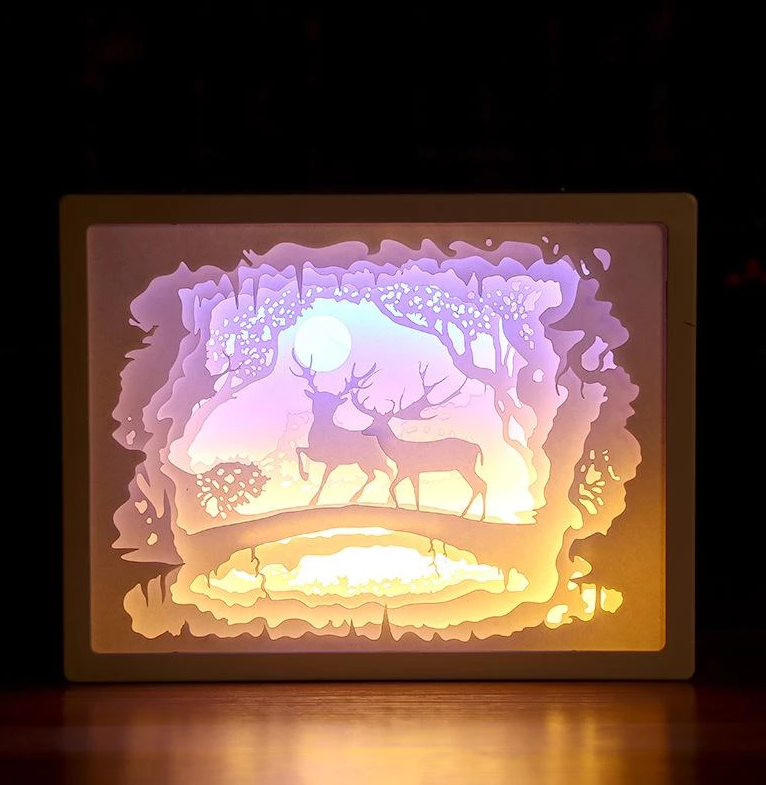 Handcrafted Creative 3D Paper Sculpture Lamp