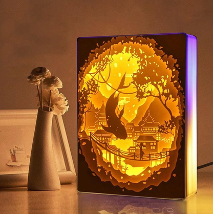 Handcrafted Creative 3D Paper Sculpture Lamp