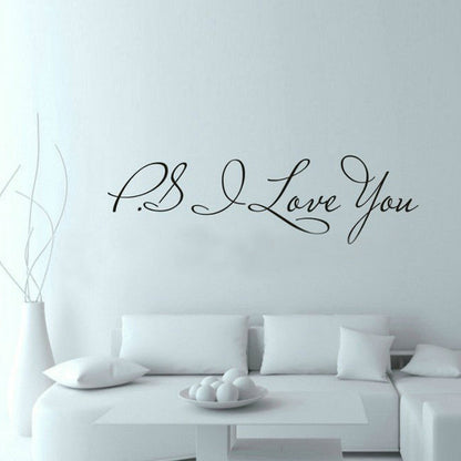 'P.S I Love You' Wall Art Removable Wall Sticker