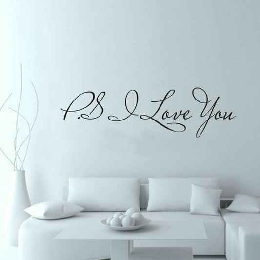 'P.S I Love You' Wall Art Removable Wall Sticker