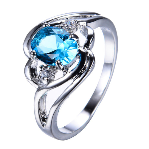 Oval December Birthstone Ring