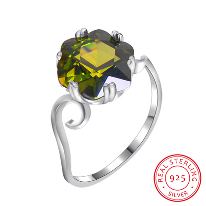 Sterling Silver August Birthstone Ring