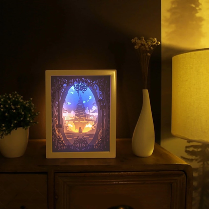 Handcrafted Creative 3D Paper Sculpture Lamp