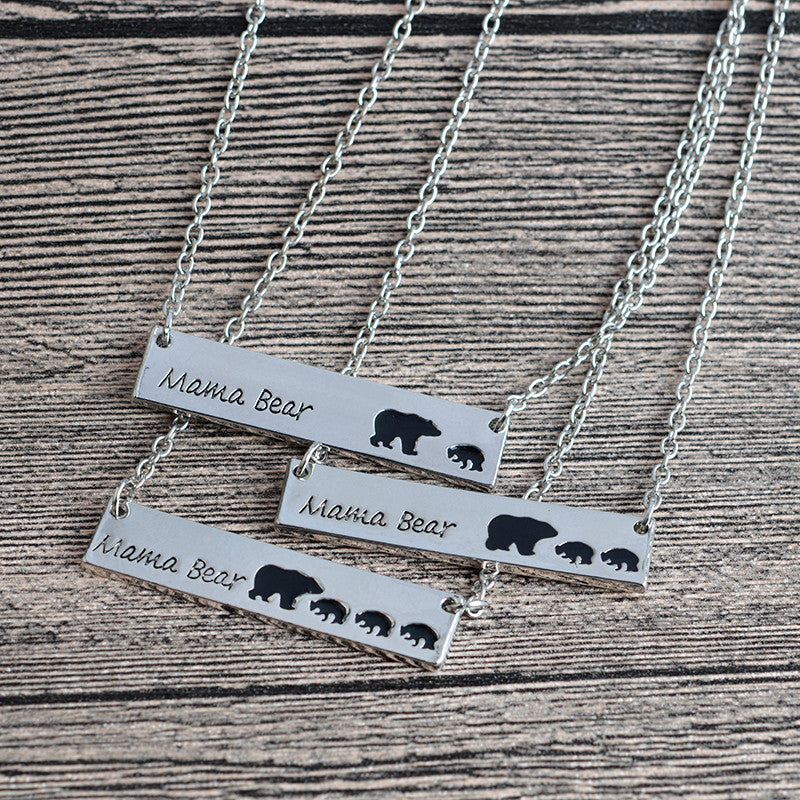 Mama Bear & Cubs Necklace