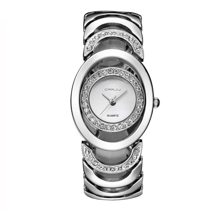 Modern Women's Gold and Crystal Watch