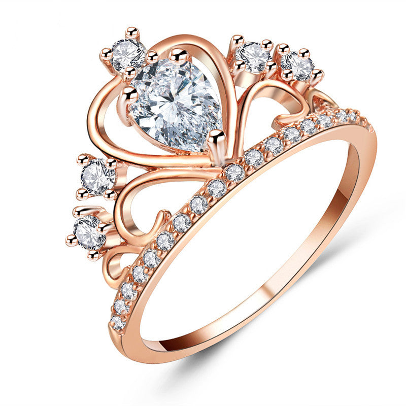 Queen Crown September Birthstone Ring