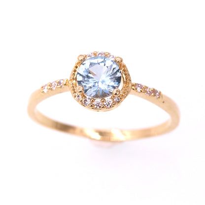 December Zircon Gold Birthstone Ring
