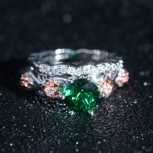 May Floral Rose Birthstone Ring