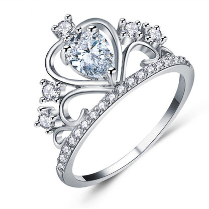 Queen Crown September Birthstone Ring