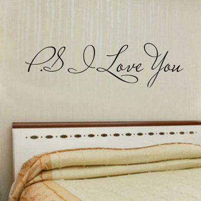 'P.S I Love You' Wall Art Removable Wall Sticker