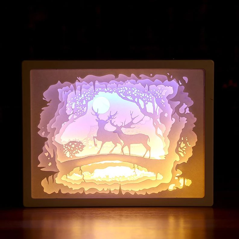 Handcrafted Creative 3D Paper Sculpture Lamp