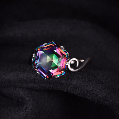 Mystic Topaz November Birthstone Ring