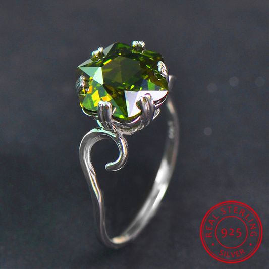 Sterling Silver August Birthstone Ring