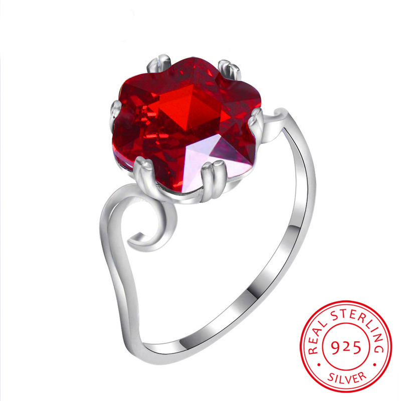 Sterling Silver July Birthstone Ring
